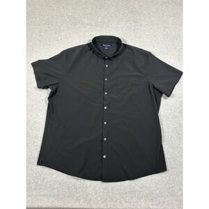 Mizzen‎ + Main Leeward Short Sleeve Mens 2XL Dress Shirt Classic Black